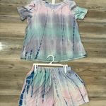 Lounge Now N Forever NWT Tie-Dye  set, very soft size small, shorts have adjustable waist, shirt pit to pit is 18, length is 22 Photo 4