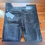 7 For All Mankind the skinny second skin legging jean coated snake denim 26 Photo 1