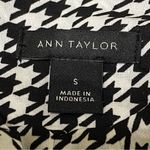 Ann Taylor Houndstooth Ruffle Neck Button Up Blouse Retro Cowgirl Small Photo 4