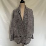 Vtg Y2K Side Effects Marled Cardigan Womens Sweater Sz M Chunky Knit Grandpa Black Size L Photo 11