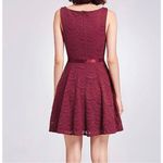 Alisa Pan Burgundy Lace Fit & Flare Dress Size 8 Red Photo 1