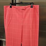 Trina Turk 💕💕 Carillo Pant ~ Windowpane Tropical Suiting Candy Pink 14 NWT Photo 10