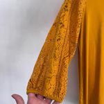 Anthropologie Top Womens S Marigold Yellow Cotton Crochet Sleeves Boho Country Photo 3