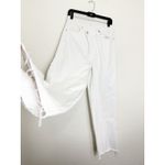 ZARA  High-Rise Wide Leg Crossover Waist Jeans Size 8 White Preppy Chic Photo 10