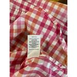 Talbots  Women's Lightweight Checkered Plaid Button UP Shirt Pink Size XS Classic Photo 9