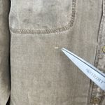 Republic Denim Womens L 100% Silk Blouse LS Tan Brown Distressed Boho Festival Size L Photo 1