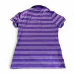 Nike Golf Tour Performance Women's M Purple Striped Dri-FIT Polo Shirt Top Photo 2