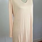 Free People  Light Pink Ribbed Long Sleeve Tunic Photo 1