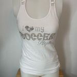 Stretchy tank top with glitter I love my soccer player Photo 0