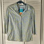 Fresh Produce NWT  Womens Bluebell Petite Floral Lawn‎ Shirt Medium Photo 2