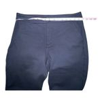CAbi  Keen Kick Flare Cropped Ponte Pants‎ Navy Blue Snap Detail Size 12 #6043 Photo 5