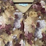 Jessica Howard  Petite Floral Chiffon Midi Dress Brown Purple‎ Overlay 90s Mom Photo 9