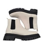 Marc Fisher  Chelsea Pirro Boots Lug Sole Size 10 Chunky White Leather Platform Photo 4