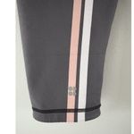 Sweaty Betty Reversible Leggings Size Medium Gray w/ Stripes & Black Double Duty Photo 3