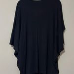 Lock and Love size XL women’s scoop neck short sleeve loose oversize black top Photo 3