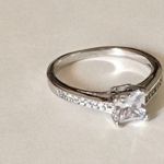💍 Princess Ring, Size 8 Silver Photo 1