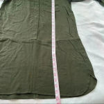 Madewell  Olive Green Long Sleeve Cargo Tunic Shirt Dress Photo 8