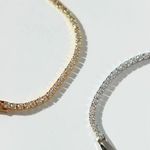 Silver Tennis Bracelet, Cubic Zirconia Tennis Bracelet, Diamond Bracelet Photo 1