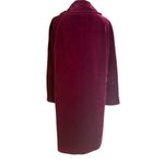 Vtg Betty Rose Burgundy Red Velvet Double Button 3/4 Length Coat Victorian Sz L? Size L Photo 6