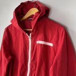 Brandy Melville  John Galt Cotton Red Zip Up Jacket Hooded Windbreaker Photo 4