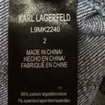Karl Lagerfeld  Blue Medium Wash Button Fly Straight Cropped Denim Jeans Size 2 Photo 7