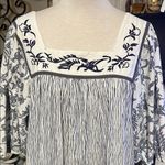 White Midi Sundress with Flutter Sleeves and Square Neck Size undefined Photo 1