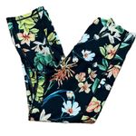 Ododos Floral Tropical Print Capri Leggings Size Medium Black Photo 3