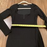 Good American U-Ring Long Sleeve Bodycon Midi Dress in black size 2 Medium Photo 10