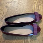 ASOS Burgundy Patent Bow Ballet Flats NWOT US Size 6.5 Photo 1