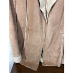 Xhilaration Vintage Xhiliration Women tan long leather faux sheep lining jacket size medium Photo 1
