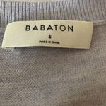 Babaton Wool Sweater Front Shirt Sheer Ivory Back Oversized Long Sleeve Sz S Photo 6