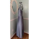 Jenny Yoo  Collection Womens Gray Flowy Strappy Chiffon Gown Size 2 Prom Photo 2