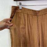 Soft Surroundings Soft Surroundings Textured Silky Pull-on Pants Dark Gold Size L Photo 2