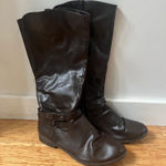 Brown faux leather riding boots Size 8.5 Photo 0