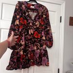 Pilcro  Tiered Corduroy Mini Dress Contemporary‎ Floral Fall Colors Anthropologie Photo 4