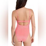 Good American  Sparkle Show Off Underwire One Piece Swimsuit Coral Pink size 4 Photo 2