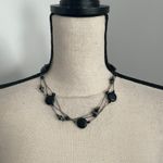 Elegant Black Beaded Layered Necklace Chain Y2K Trendy Chunky Artsy Jewelry Photo 0