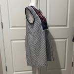 Savanna Jane Navy Striped Dress or Top with Floral Embroidery Blue Size M Photo 2