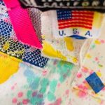 Vintage fresh ideas paint splatter rainbow pastel t shirt w/ bows 90s 22w Red Photo 3