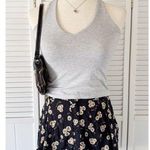 Brandy Melville Black Floral Flowy Buttoned Up Skirt Photo 0