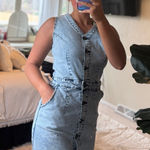 Amazon  Blue Denim Mini Dress Photo 0