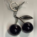 Cherry Bag Charm Purse Charms Keychain Car sparkly silver purple Photo 3