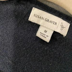 Susan Graver  Navy Blue Open Front Knit Cardigan Short Kimono Sleeve Size M Photo 9