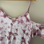 American Eagle Women’s  Outfitters Pink Tie Dye Cold Shoulder Tank Top Size Large Photo 3