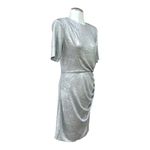 Catherine Malandrino Womens Cocktail Metallic Ruched Dress L NWT Photo 2