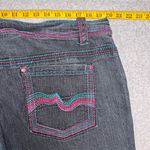 Vintage Apollo Women's Dark Blue Jeans Colorful Stitching Size 21/22 1980s Photo 13