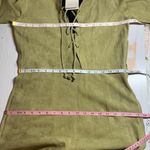 Dorothee Schumacher Velour Softness Leather Maxi Dress Size Small Green Photo 12