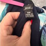 R & K navy teal floral chiffon maxi dress plus 16w Photo 4