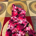 Forever 21 Colorful Flower Tie Side One Shoulder Mini Bodycon Dress Runs Small Photo 5