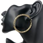 Apt. 9 Gold Textured Gold Hoop Earrings Photo 0